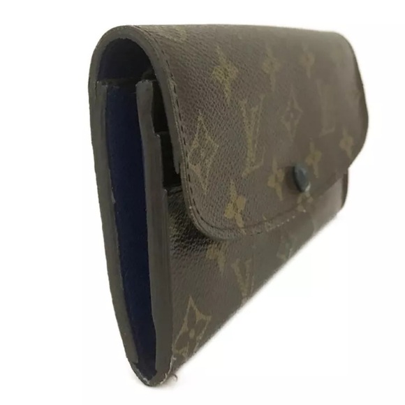 Authentic Louis Vuitton Monogram Emily Long Bifold Wallet Purse “Pretty Blue” - Picture 2 of 9